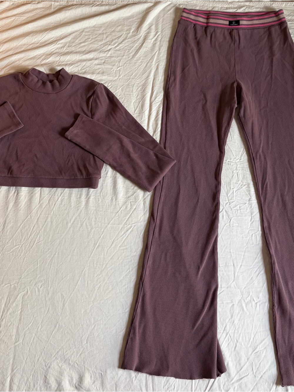 Volcom Mauve Flared Lounge Pants - Soft Stretch